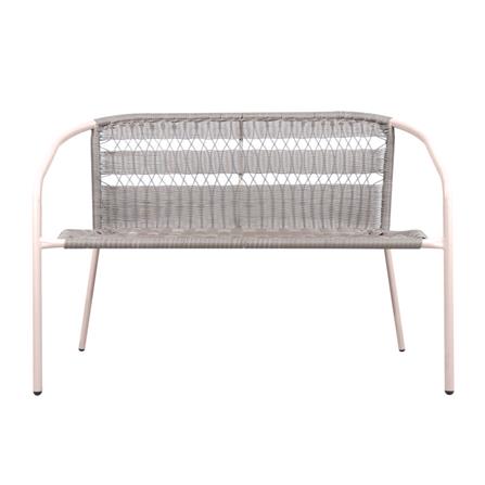 ม้านั่งสนามหวายเทียม SPRING WICKER สีเทา_0