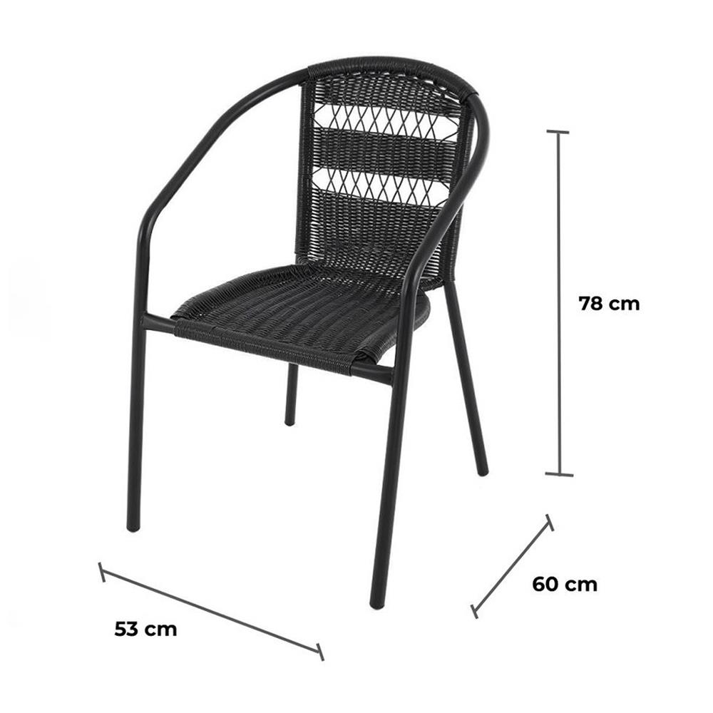 เก้าอี้หวายเทียม SPRING CHOCO BLACK X สีดำ