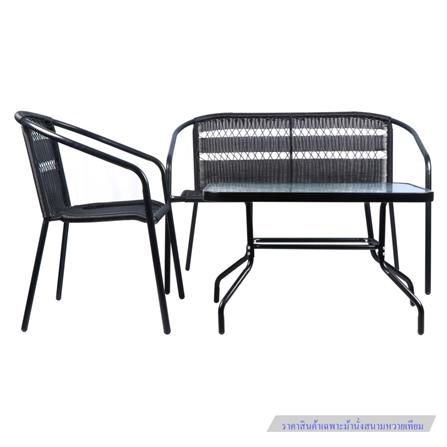 ม้านั่งสนามหวายเทียม SPRING CHOCO สีน้ำตาลเข้ม_6