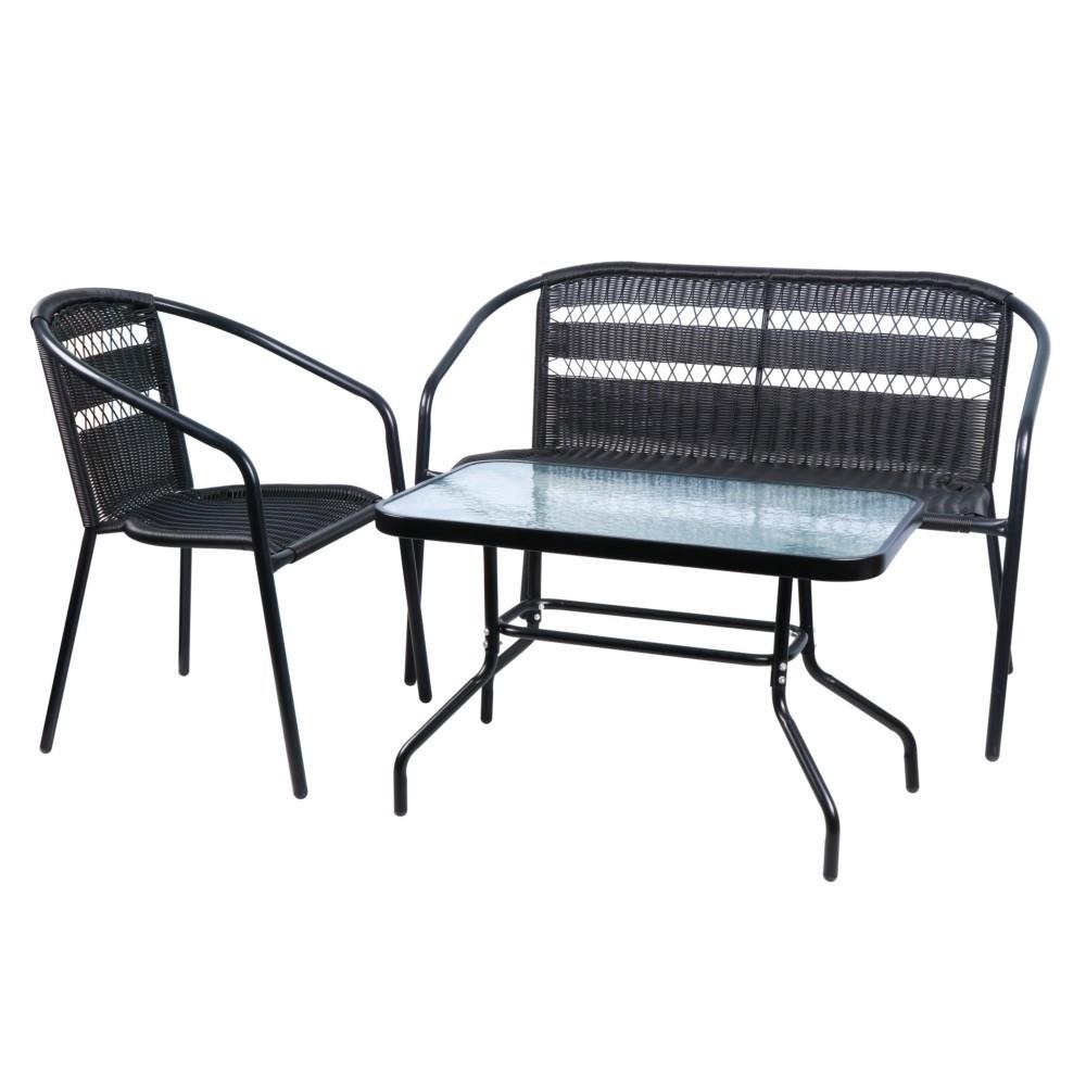 โต๊ะกลางเหล็ก SPRING CHOCO BLACK X สีดำ