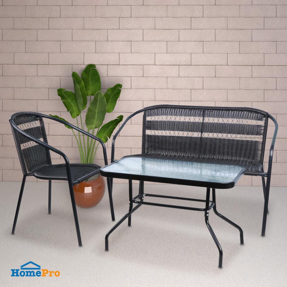 โต๊ะกลางเหล็ก SPRING CHOCO BLACK X สีดำ