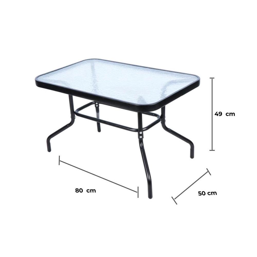 โต๊ะกลางเหล็ก SPRING CHOCO BLACK X สีดำ