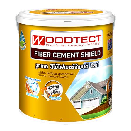 สีทาไม้ไฟเบอร์ซีเมนต์ WOODTECT FO200 สีใส กึ่งเงา 1 แกลลอน_0