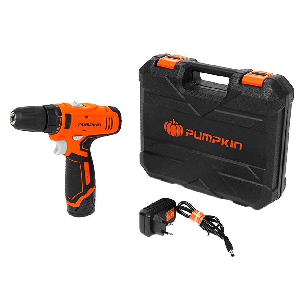 สว่านไร้สาย (พร้อมแบตเตอรี่) PUMPKIN J-12D1502 50214 12 โวลต์ แบตเตอรี่ 1 ก้อน