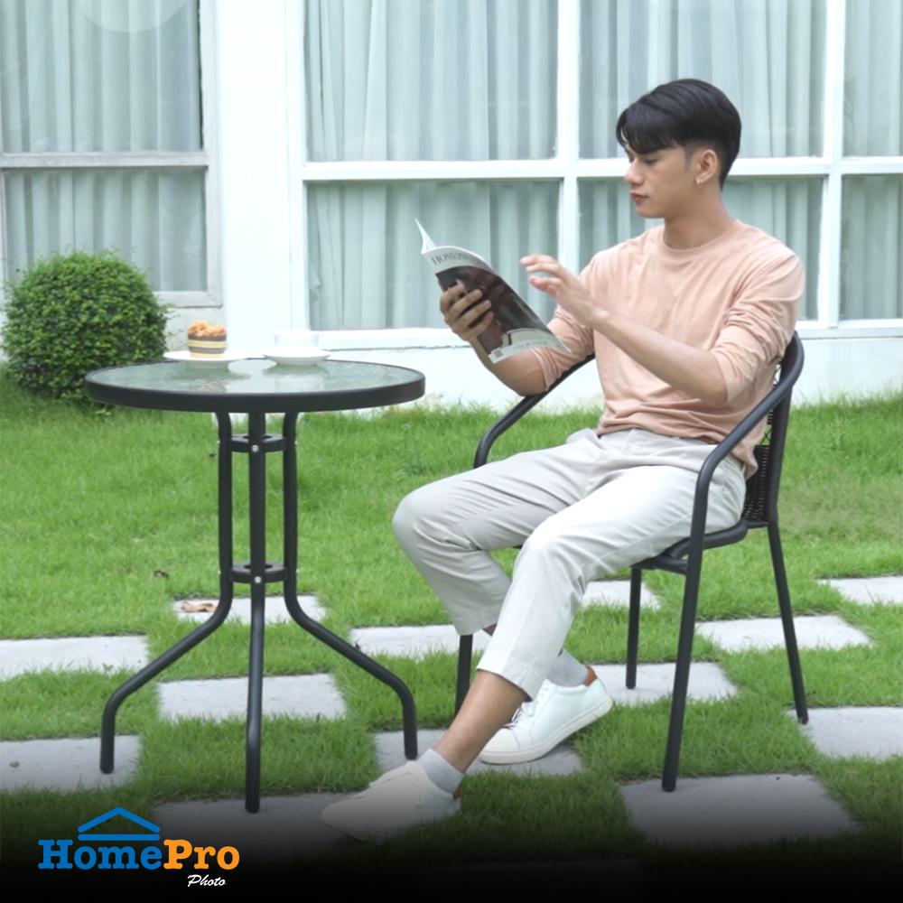 โต๊ะเหล็ก SPRING CHOCO BLACK X 60 ซม. สีดำ