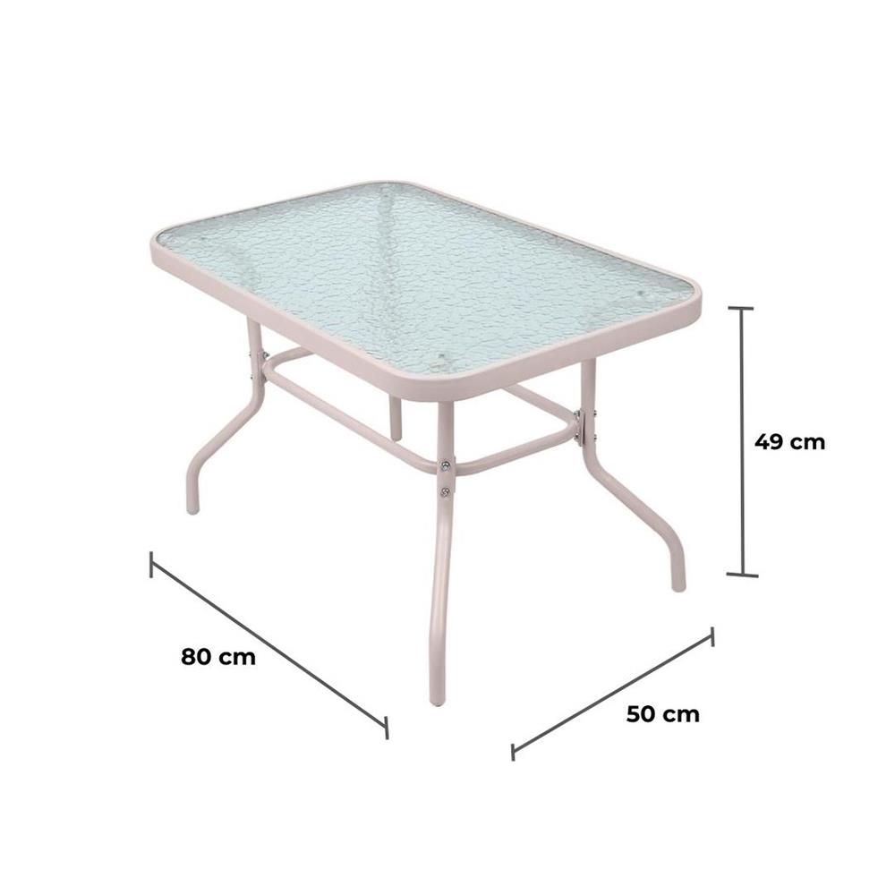 โต๊ะกลางเหล็ก SPRING WICKER 80 ซม. สีเทา