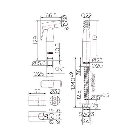 สายฉีดชำระครบชุดSS KA-04-347-55_2