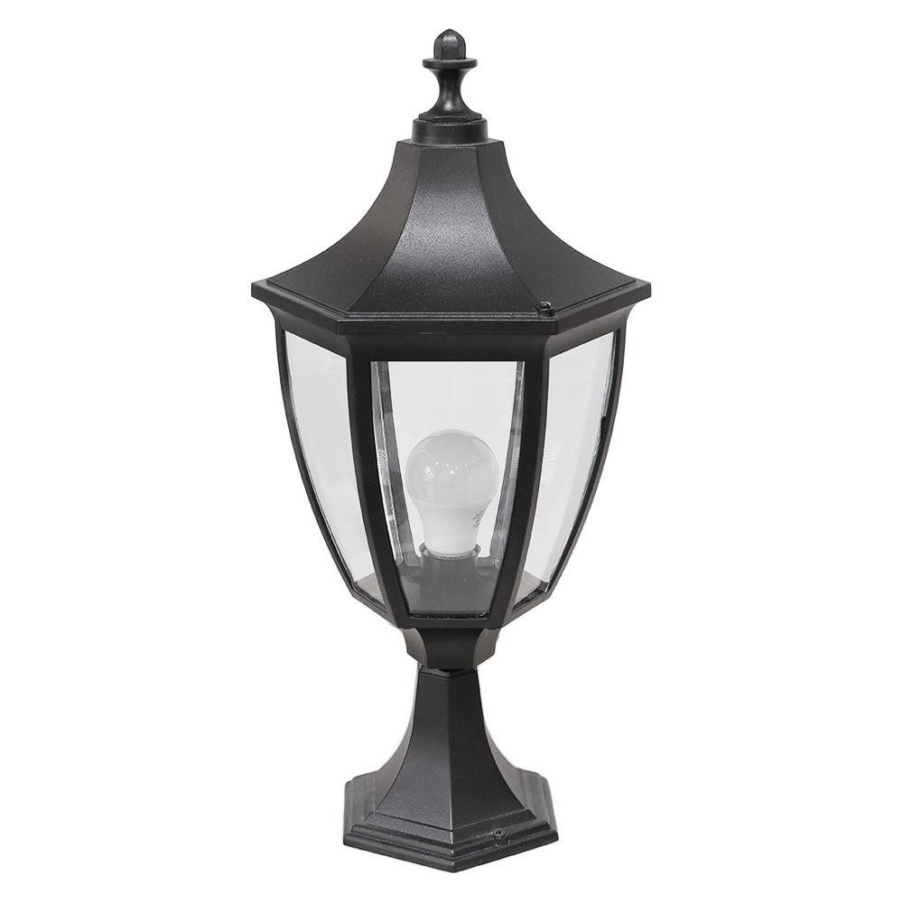 ไฟหัวเสา LM6001 LIGHT MOS อะลูมิเนียม/แก้ว คลาสสิก สีดำ