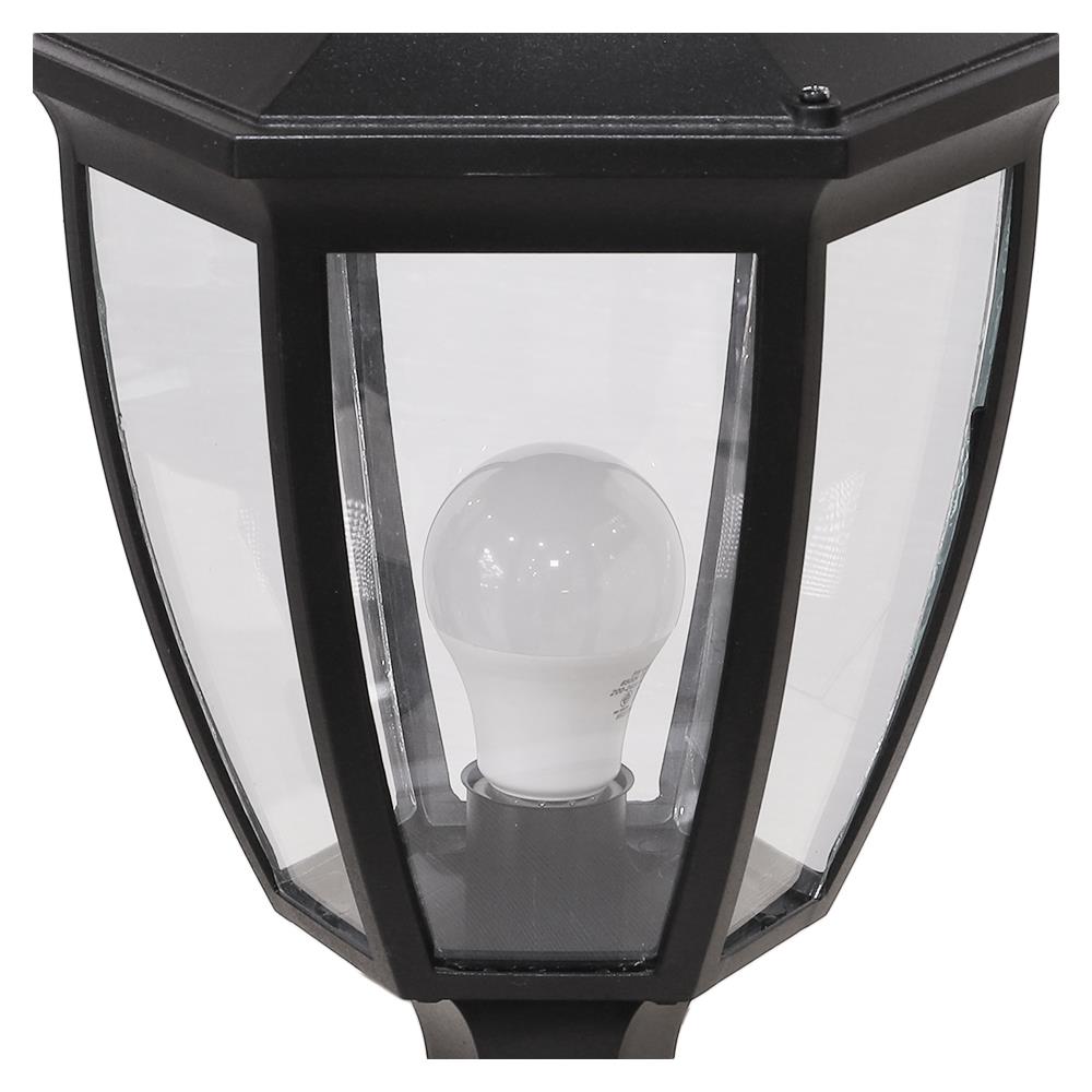 ไฟหัวเสา LM6001 LIGHT MOS อะลูมิเนียม/แก้ว คลาสสิก สีดำ