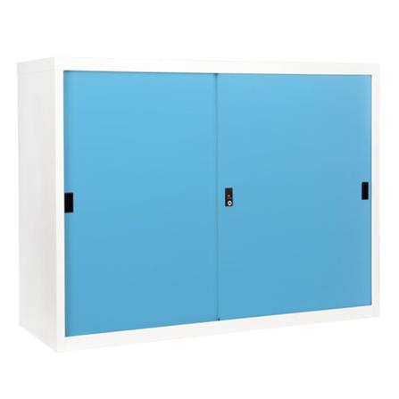 ตู้เหล็กบานเลื่อนทึบ KIOSK SOD-4 DG/BO สีฟ้า