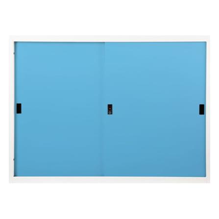ตู้เหล็กบานเลื่อนทึบ KIOSK SOD-4 DG/BO สีฟ้า_1