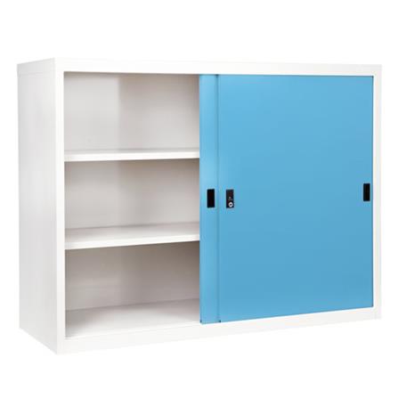 ตู้เหล็กบานเลื่อนทึบ KIOSK SOD-4 DG/BO สีฟ้า_2