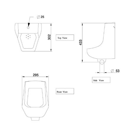 โถปัสสาวะชาย NU-955WA สีขาว_2