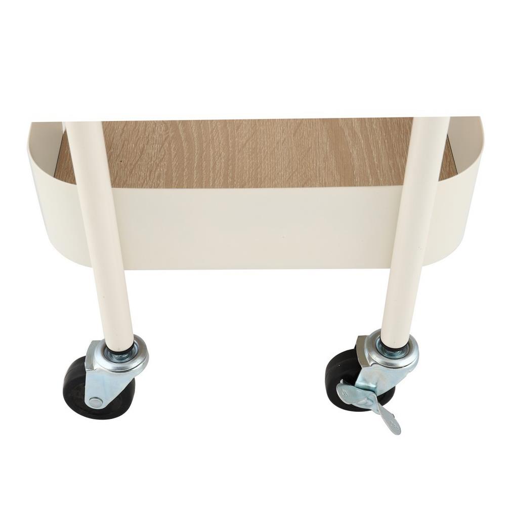 ชั้นวางของ 3 ชั้น มีล้อ STACKO MELLOW 44x28x73.5 ซม. สีครีม