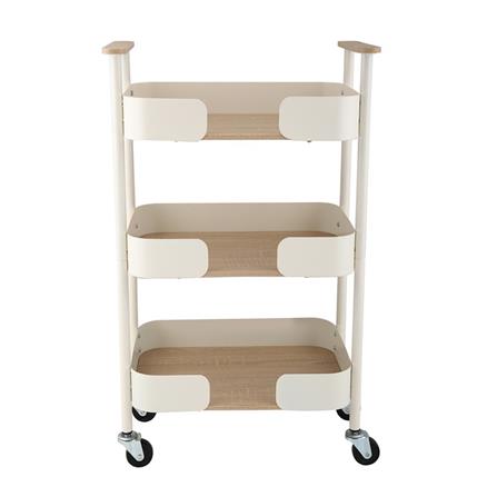 ชั้นวางของ 3 ชั้น มีล้อ STACKO MELLOW 44x28x73.5 ซม. สีครีม_1