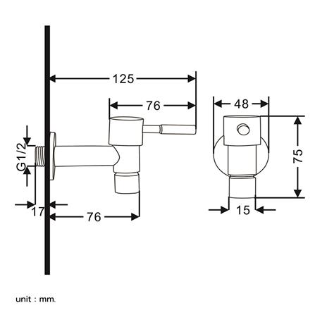 ก๊อกล้างพื้น 1 ทาง RASLAND RA 1112211_3