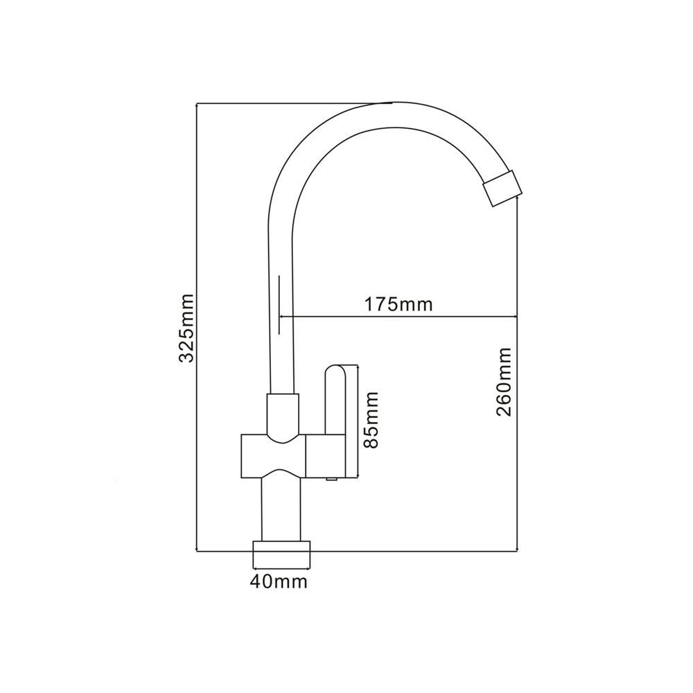 ก๊อกซิงค์เดี่ยวเคาน์เตอร์ RASLAND RA SS-00221