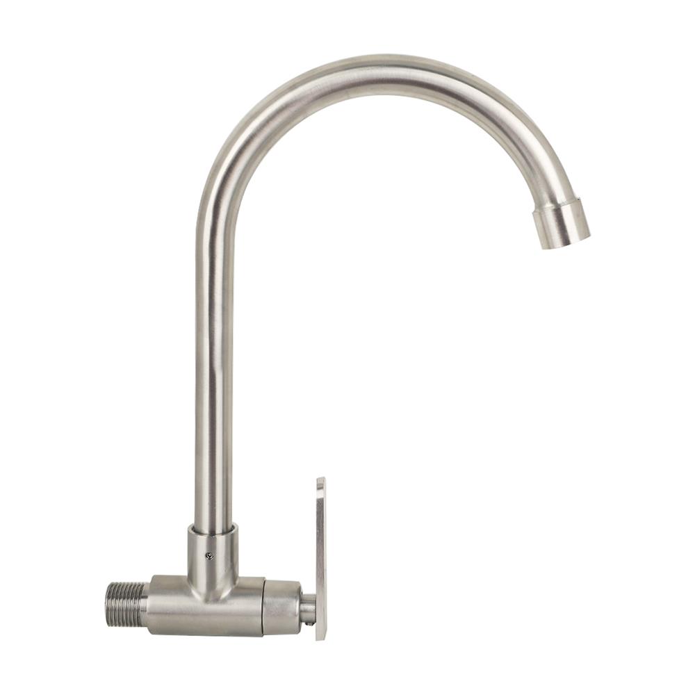 ก๊อกซิงค์เดี่ยวผนัง RASLAND RA 3042233 สเตนเลส