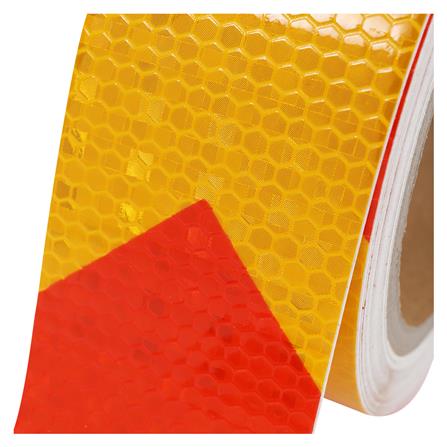 เทปสะท้อนแสงลายลูกษร RIGHT 5 ซม. x 10 ม. สีเหลือง-สีแดง_2