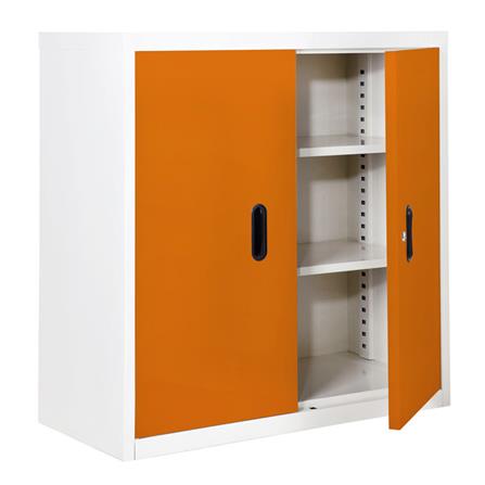 ตู้เหล็กบานเปิดทึบ KIOSK BS-288 สีส้ม_2