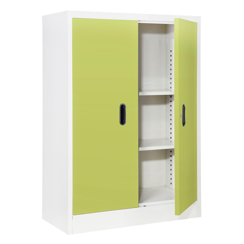 ตู้เหล็กบานเปิดทึบ KIOSK BS-2122 สีเขียว