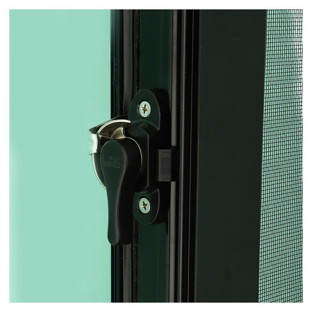 ประตูบานเลื่อน อะลูมิเนียม S-S มุ้ง LYNN PRIME SERIES 200x205 ซม. สีดำ