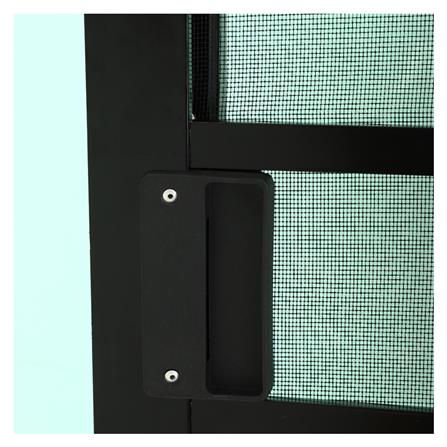 ประตูบานเลื่อน อะลูมิเนียม S-S มุ้ง LYNN PRIME SERIES 200x205 ซม. สีดำ_2