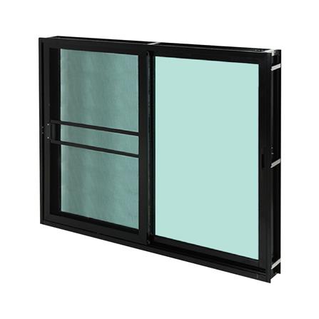หน้าต่างบานเลื่อน อะลูมิเนียม S-S มุ้ง LYNN X-SERIES 120X110 ซม. สีดำ_1