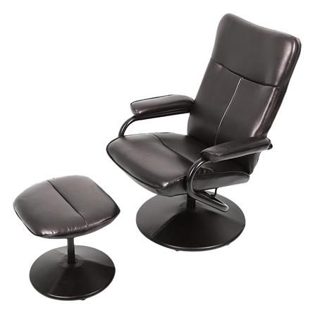 เก้าอี้ปรับเอนนอนขาหมุนพร้อมที่พักเท้า FURDINI ZENTRI สีน้ำตาล_0