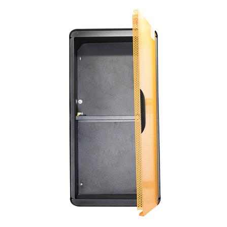 ตู้เหล็กบานเปิดทึบ KIOSK PW-01 สีดำ/ส้ม_2