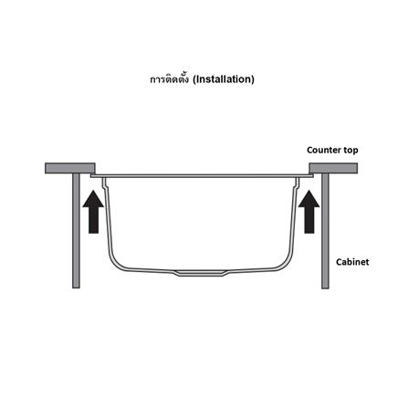 ซิงค์ฝัง 1 หลุม BLANCO SUBLINE 700 495.39.512 สีขาว_3