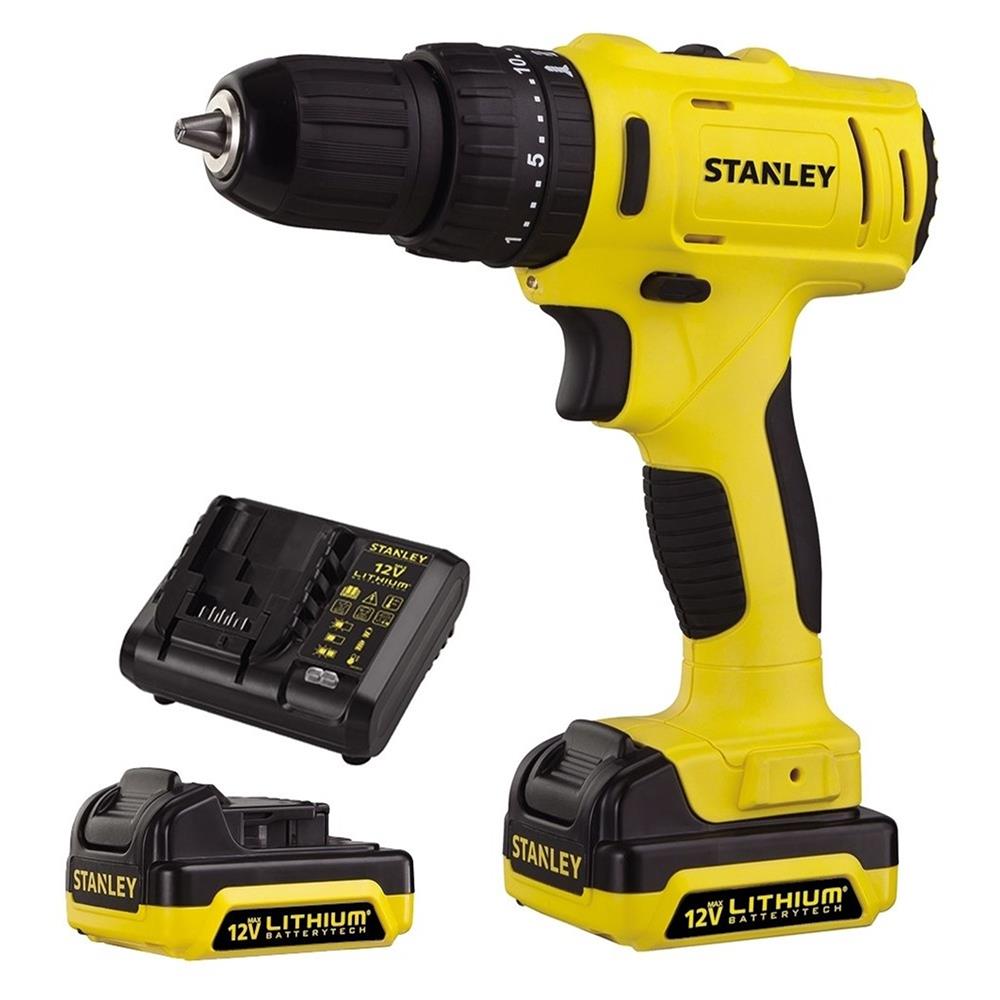 สว่านไร้สาย (พร้อมแบตเตอรี่) STANLEY SCH121S2-B1 12 โวลต์