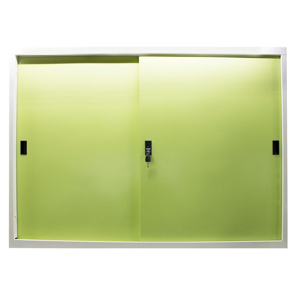 ตู้เหล็กบานเลื่อนทึบ KIOSK SOD-4 DG/GR สีเขียว