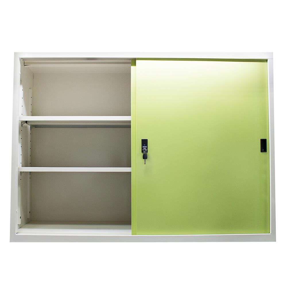 ตู้เหล็กบานเลื่อนทึบ KIOSK SOD-4 DG/GR สีเขียว
