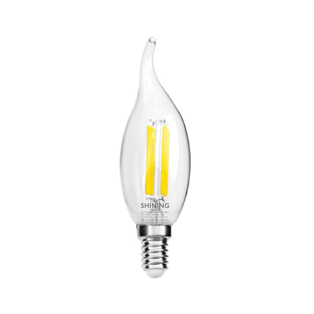 หลอด LED SHINING CANDLE RETRO SHINE 4 วัตต์ WARM WHITE E14