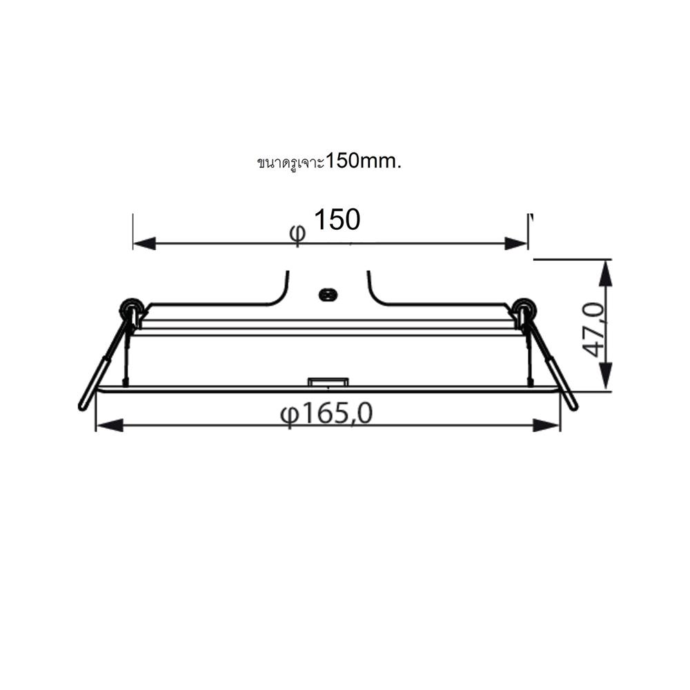 ดาวน์ไลท์ LED PHILIPS 59466 MESON150 6 นิ้ว 17 วัตต์ WARM WHITE สีขาว