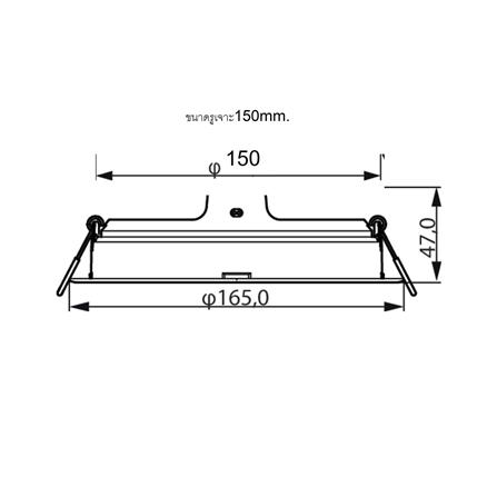 ดาวน์ไลท์ LED PHILIPS 59466 MESON150 6 นิ้ว 17 วัตต์ WARM WHITE สีขาว_2