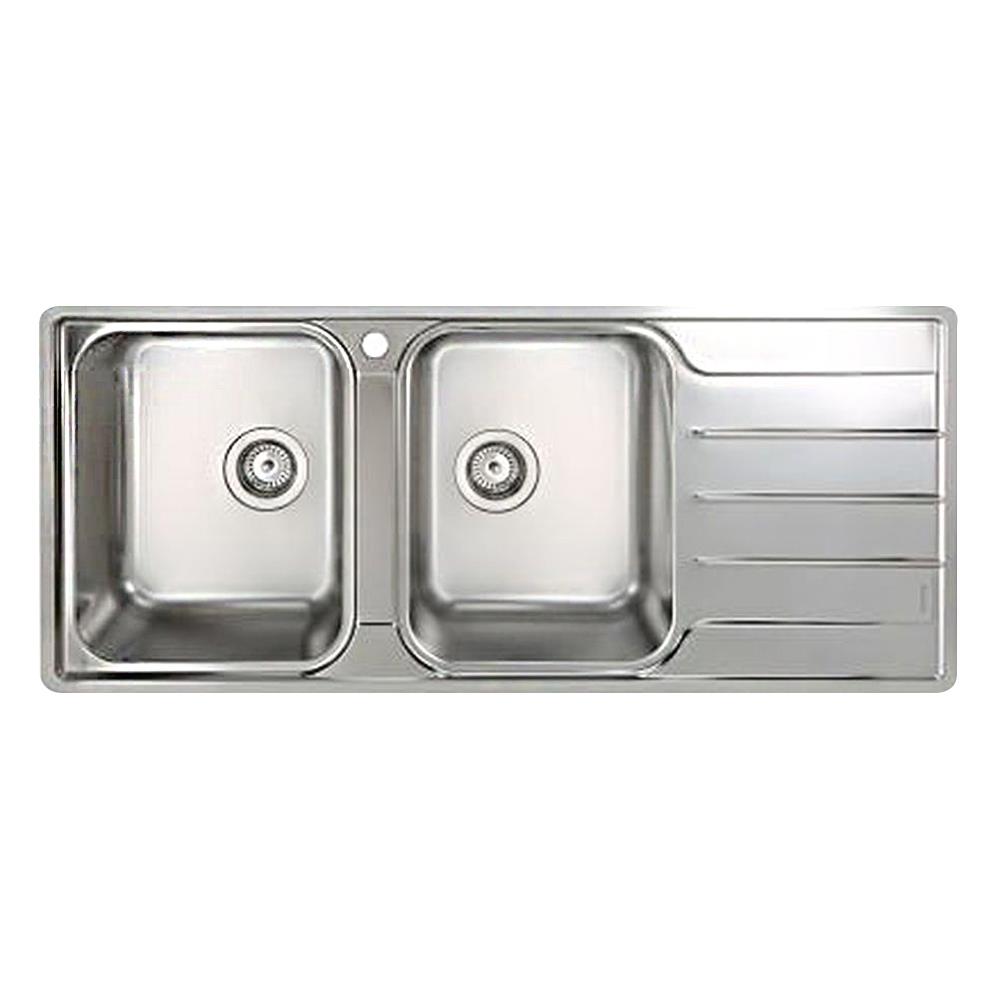 ซิงค์ฝัง 2หลุม 1ที่พัก BLANCO LEMIS 8S-IF 495.39.369 สเตนเลส