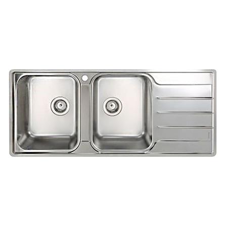 ซิงค์ฝัง 2หลุม 1ที่พัก BLANCO LEMIS 8S-IF 495.39.369 สเตนเลส_0