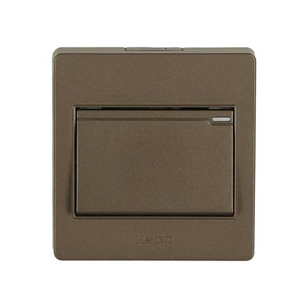 ชุดสวิตช์ 1 ทาง 1 ช่อง HACO M3N-S11-CC สีน้ำตาลดำ