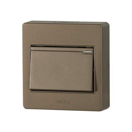 ชุดสวิตช์ 1 ทาง 1 ช่อง HACO M3N-S11-CC สีน้ำตาลดำ_1