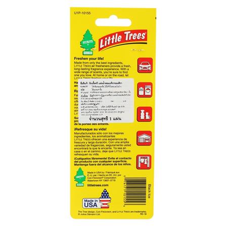 แผ่นหอมปรับอากาศรถยนต์ LITTLE TREES  0.21g BLACK ICE_1