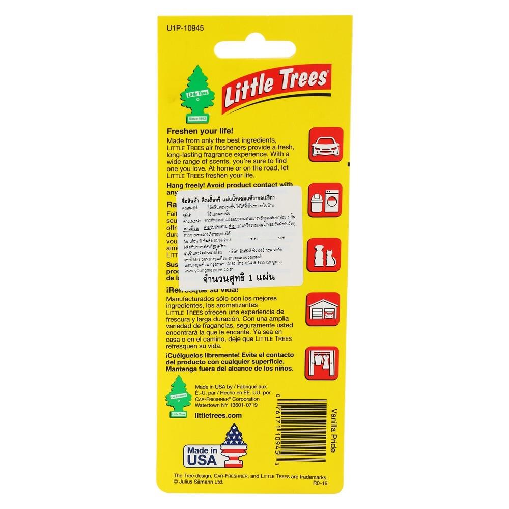 แผ่นหอมปรับอากาศรถยนต์ LITTLE TREES  0.21g VANILLA PRIDE