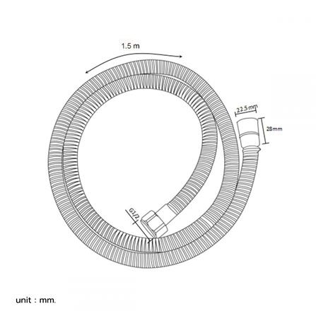 สายฝักบัวสเตนเลส 304+PVC ITALY MRG MR 6347555 150 ซม._1