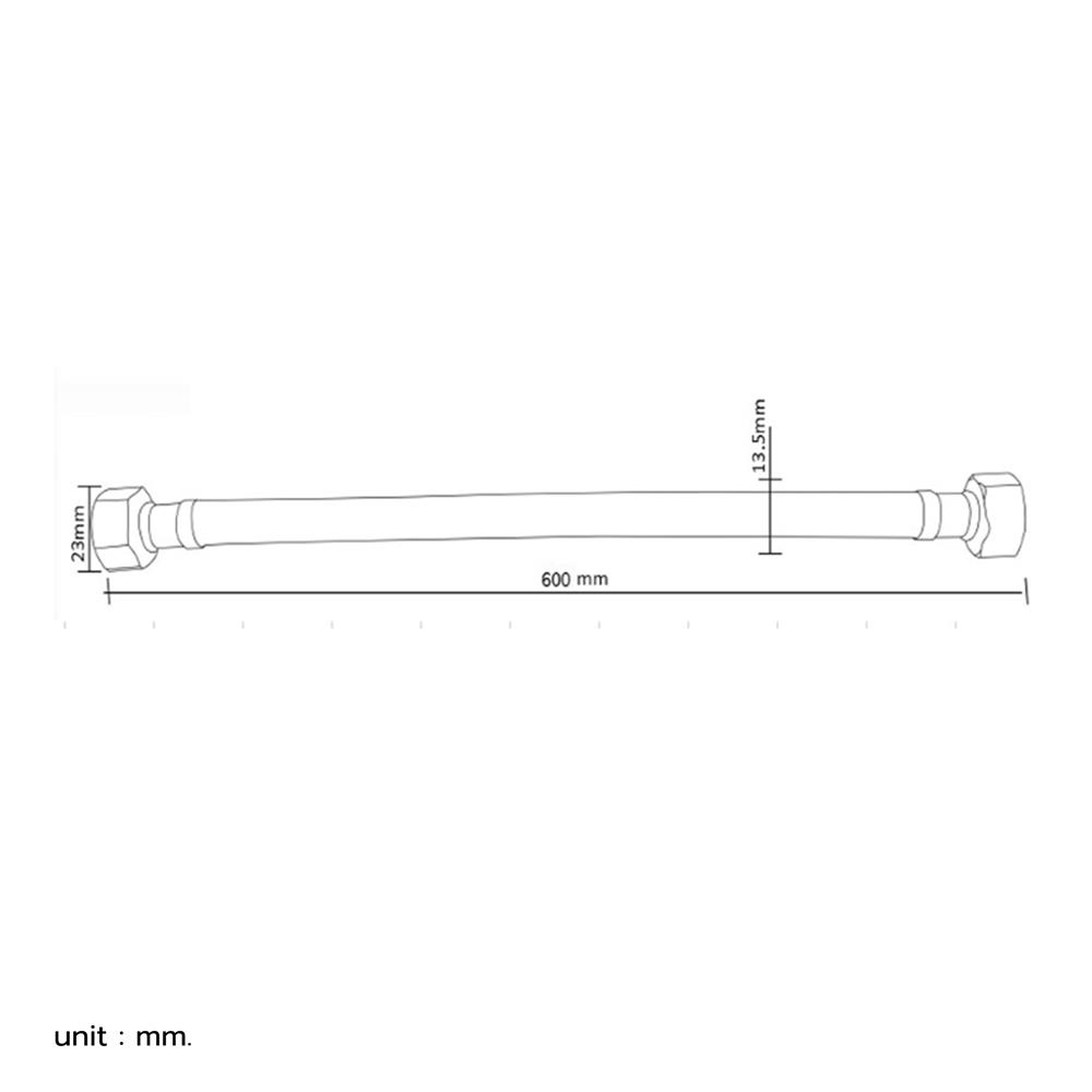 สายน้ำดีสเตนเลสน้ำอุ่น-น้ำเย็น 24 นิ้ว ITALY MRG MR 300666