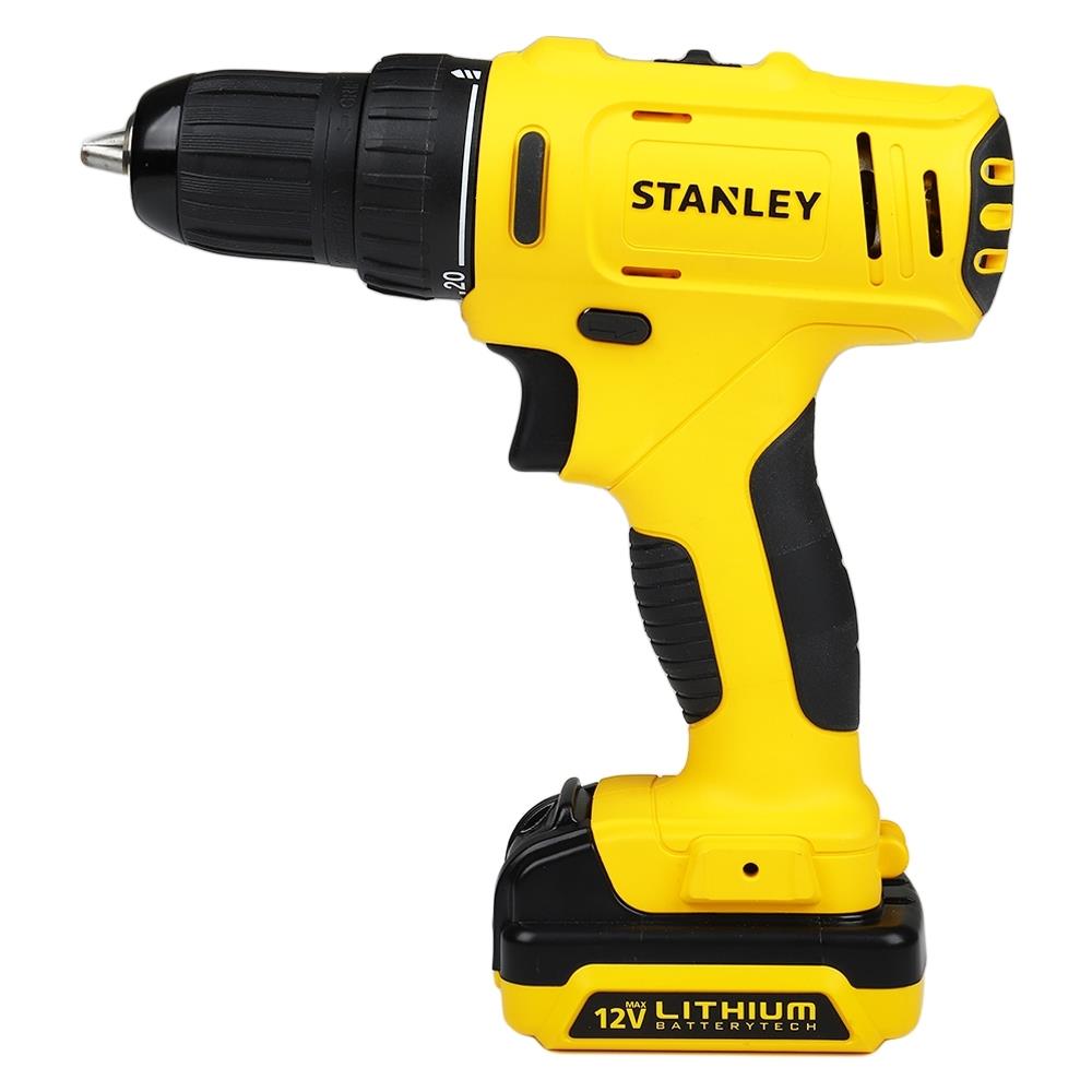 สว่านไร้สาย (พร้อมแบตเตอรี่) STANLEY SCD121S2K-B1 12 โวลต์
