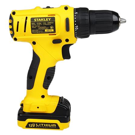 สว่านไร้สาย (พร้อมแบตเตอรี่) STANLEY SCD121S2K-B1 12 โวลต์_2