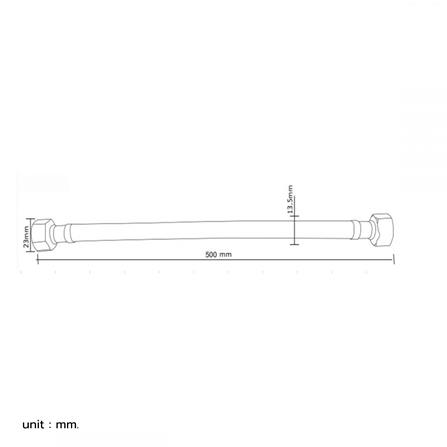สายน้ำดีสเตนเลสน้ำอุ่น-น้ำเย็น 20 นิ้ว ITALY MRG MR 300555_1