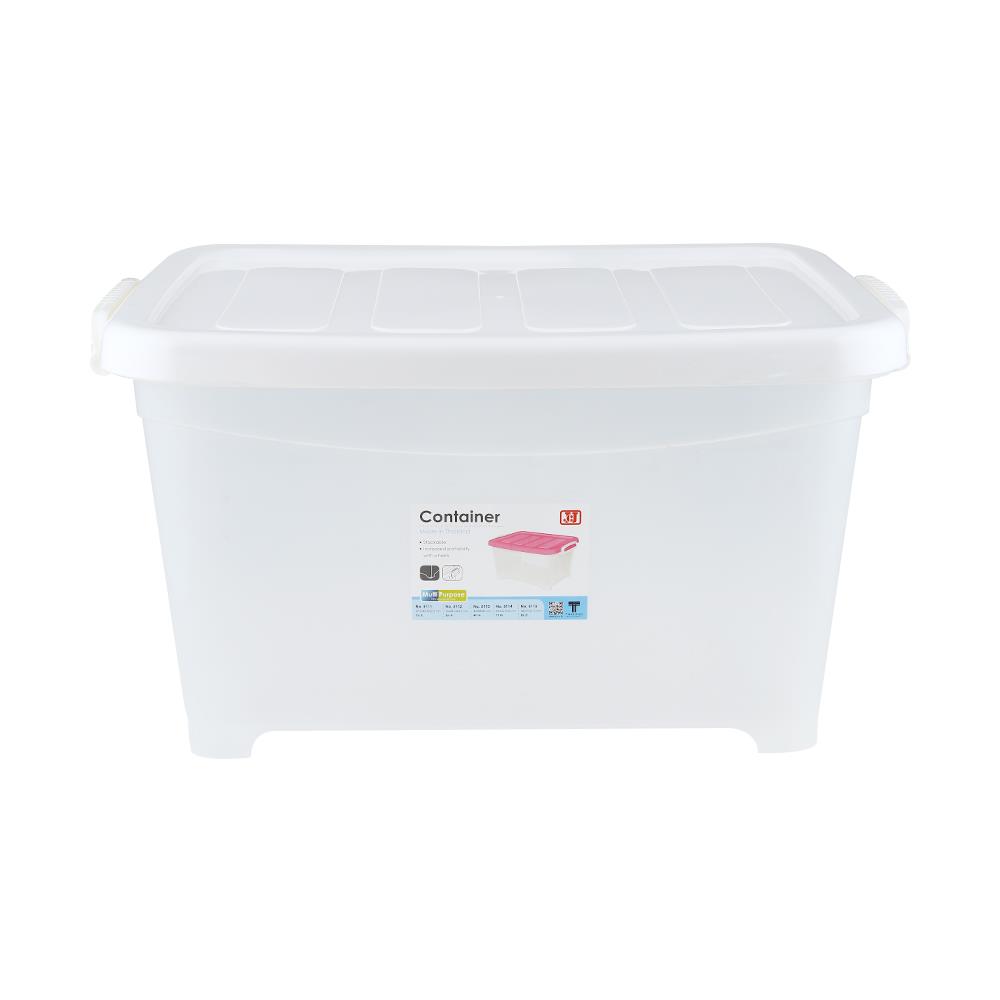 กล่องเก็บของ มีล้อ ฝาล็อค JCJ 5114 75 ลิตร 48.5x67x36 ซม. สีขาว