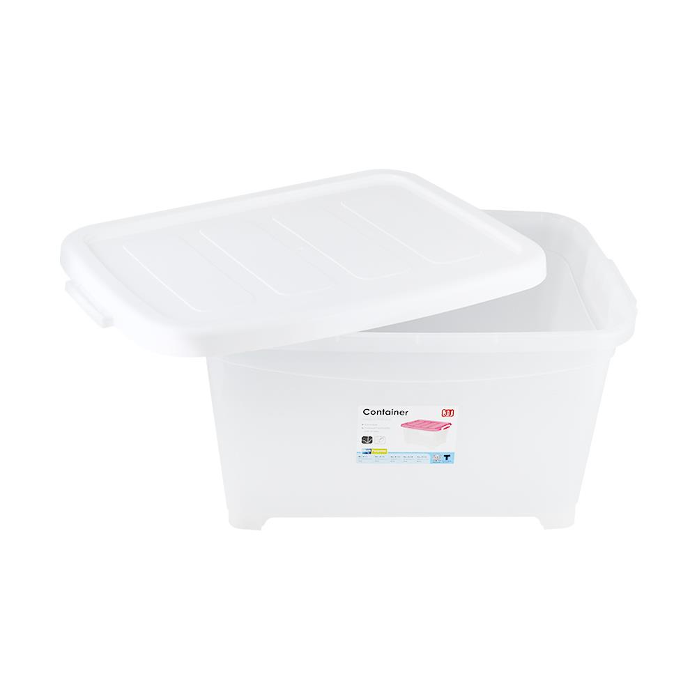กล่องเก็บของ มีล้อ ฝาล็อค JCJ 5114 75 ลิตร 48.5x67x36 ซม. สีขาว